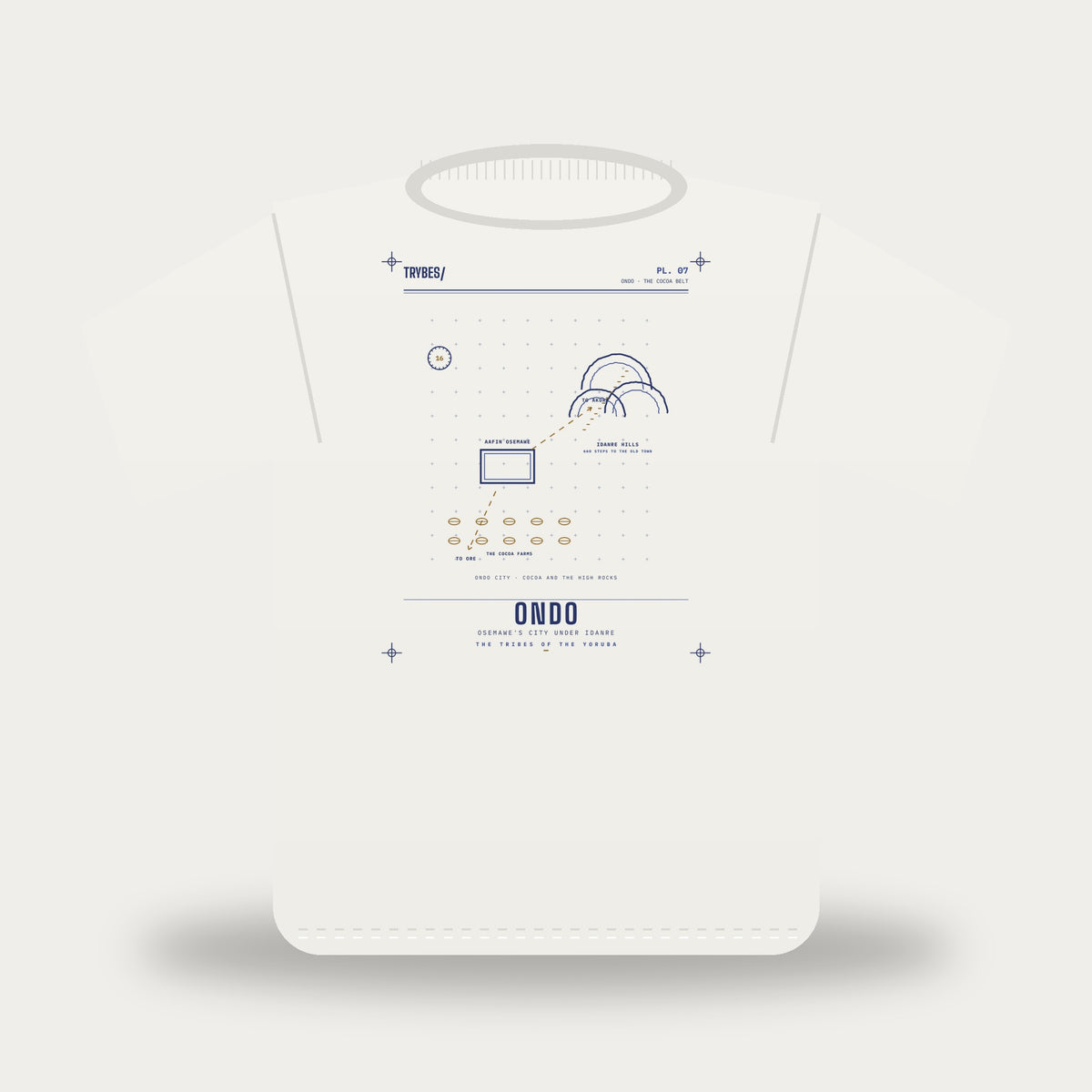 Ondo — The Tribes of the Yoruba · Pre-Order (Ships ASAP) — tee mockup | yo07-ondo-white-front.jpg