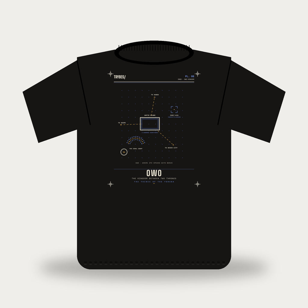 Owo — The Tribes of the Yoruba · Pre-Order (Ships ASAP) — tee mockup | yo08-owo-black-front.jpg
