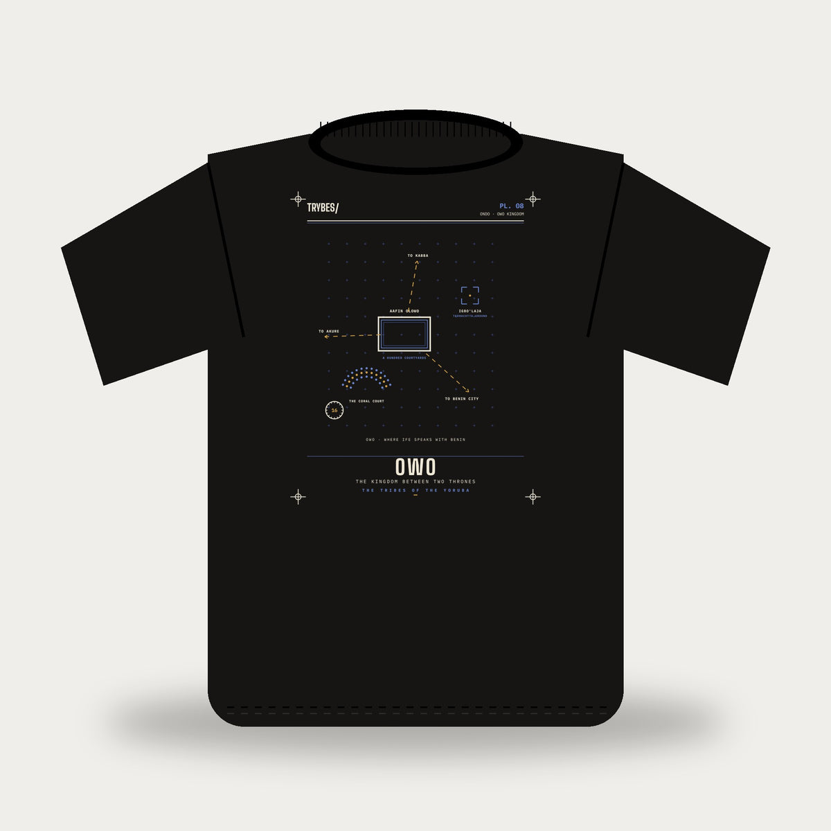Owo — The Tribes of the Yoruba · Pre-Order (Ships ASAP) — tee mockup | yo08-owo-black-front.jpg