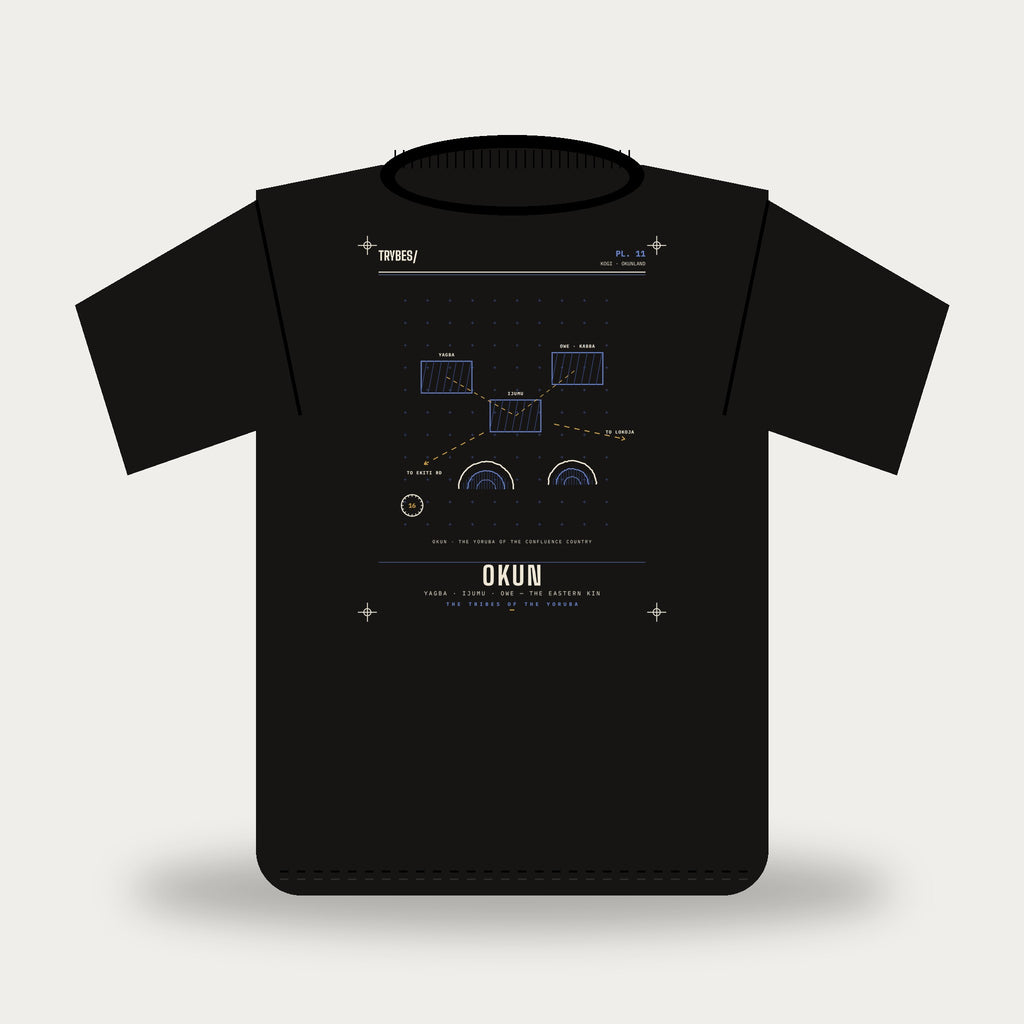 Okun — The Tribes of the Yoruba · Pre-Order (Ships ASAP) — tee mockup | yo11-okun-black-front.jpg
