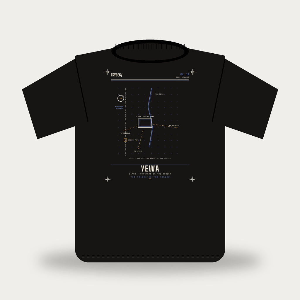 Yewa — The Tribes of the Yoruba · Pre-Order (Ships ASAP) — tee mockup | yo13-yewa-black-front.jpg
