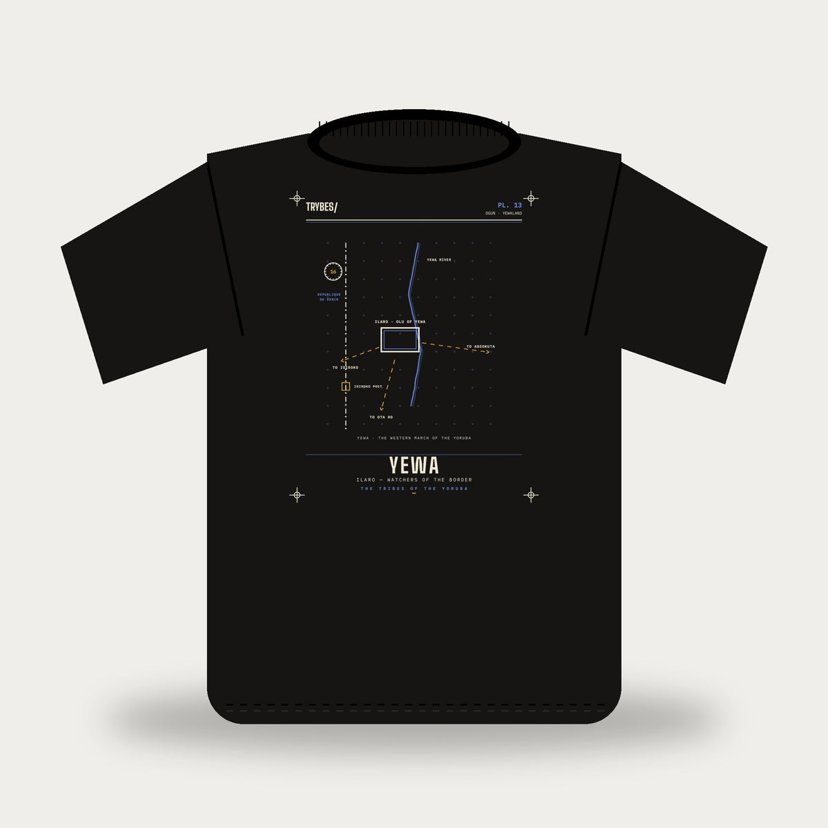 Yewa — The Tribes of the Yoruba · Pre-Order (Ships ASAP) — tee mockup | yo13-yewa-black-front.jpg