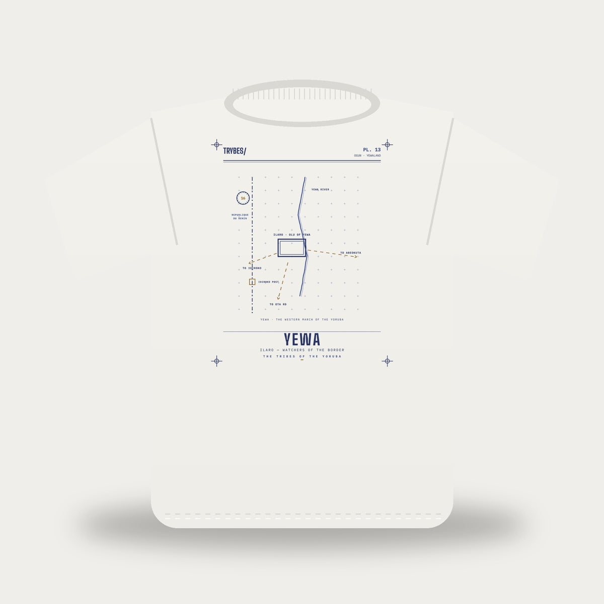 Yewa — The Tribes of the Yoruba · Pre-Order (Ships ASAP) — tee mockup | yo13-yewa-white-front.jpg