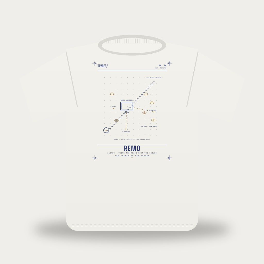Remo — The Tribes of the Yoruba · Pre-Order (Ships ASAP) — tee mockup | yo14-remo-white-front.jpg